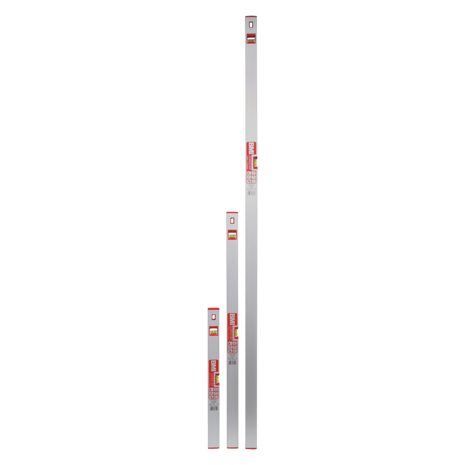 BMI Eurostar - Wasserwaagen-Set 60 cm, 100 cm und 180 cm