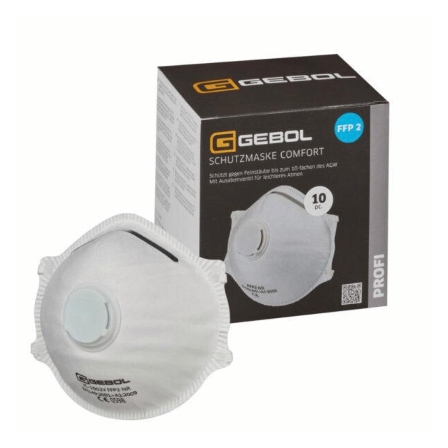 Gebol SCHUTZMASKE COMFORT FFP2 10 Stück im Multipack