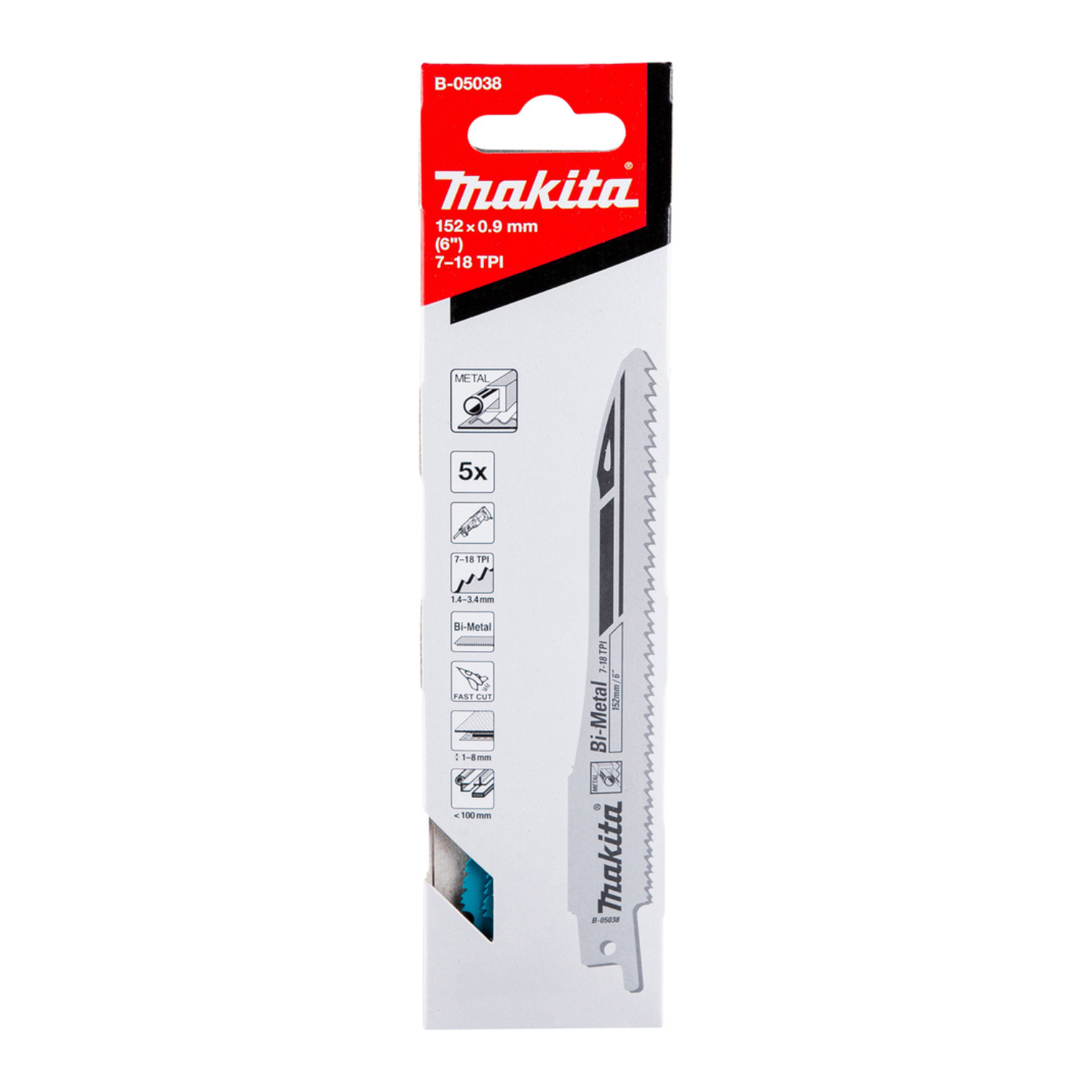 Makita Reciproblatt B-05038 5 Stück • BIM • 152/7 • 18Z – Bild 3