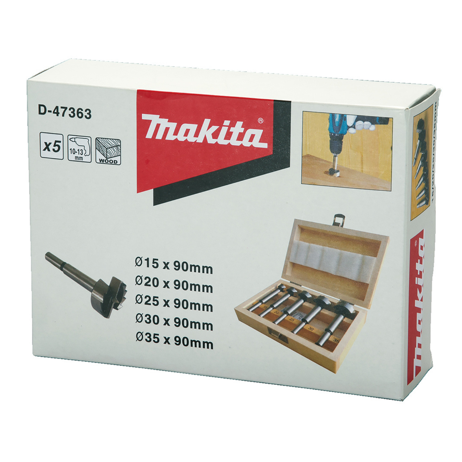 Makita Forstnerbohrer-Set 5-tlg. D-47363 – Bild 3