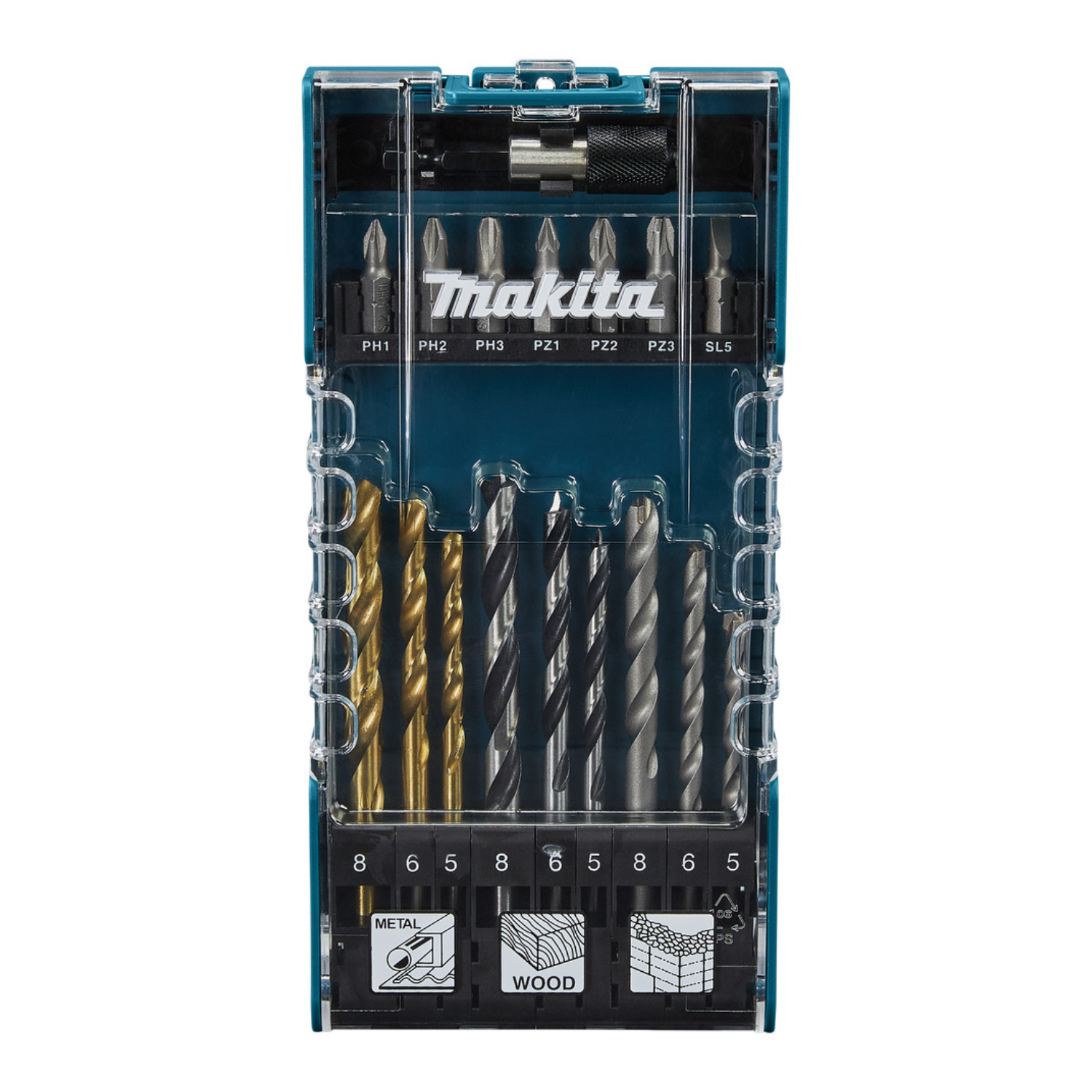Makita Bohrer-Bit-Set 17-tlg. D-74887 Holz, Metall und Mauerwerk