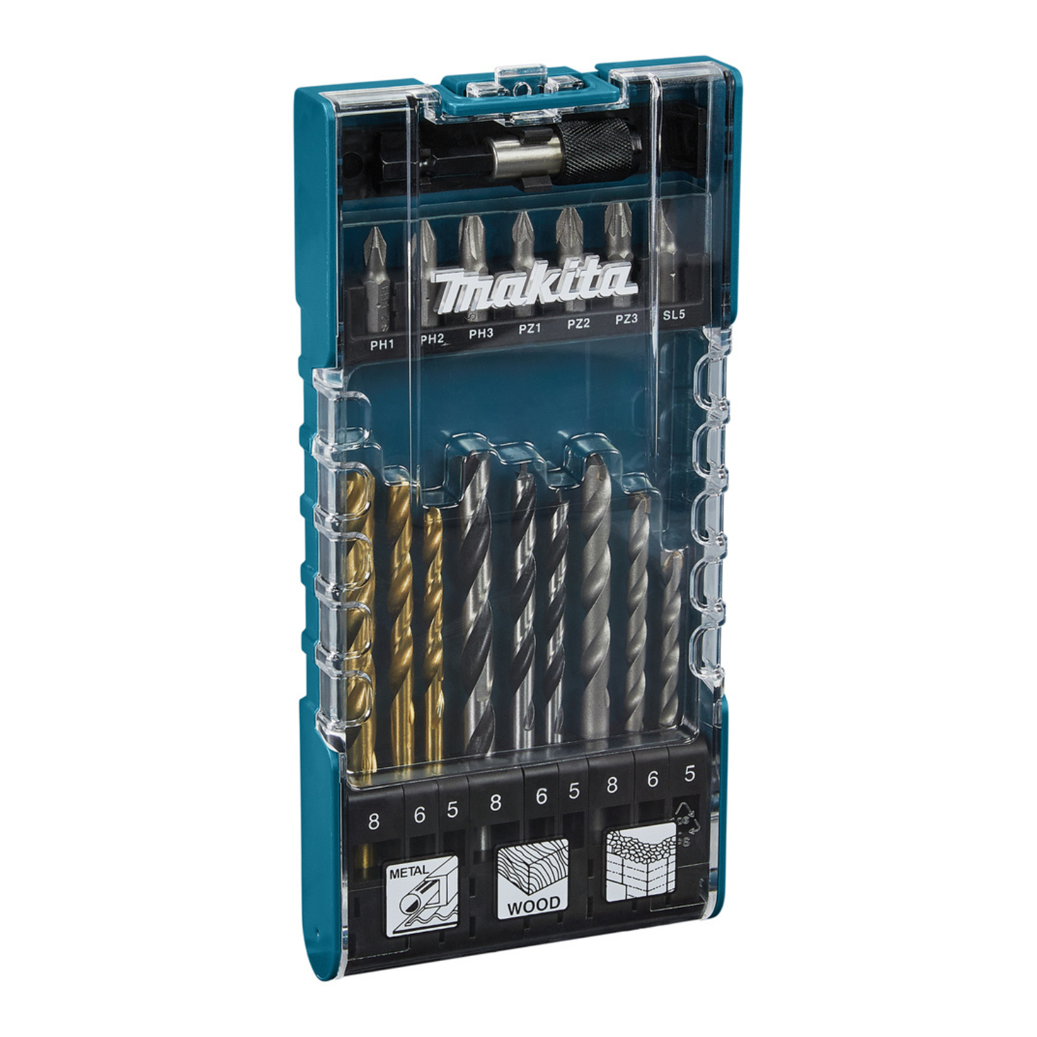 Makita Bohrer-Bit-Set 17-tlg. D-74887 Holz, Metall und Mauerwerk – Bild 3