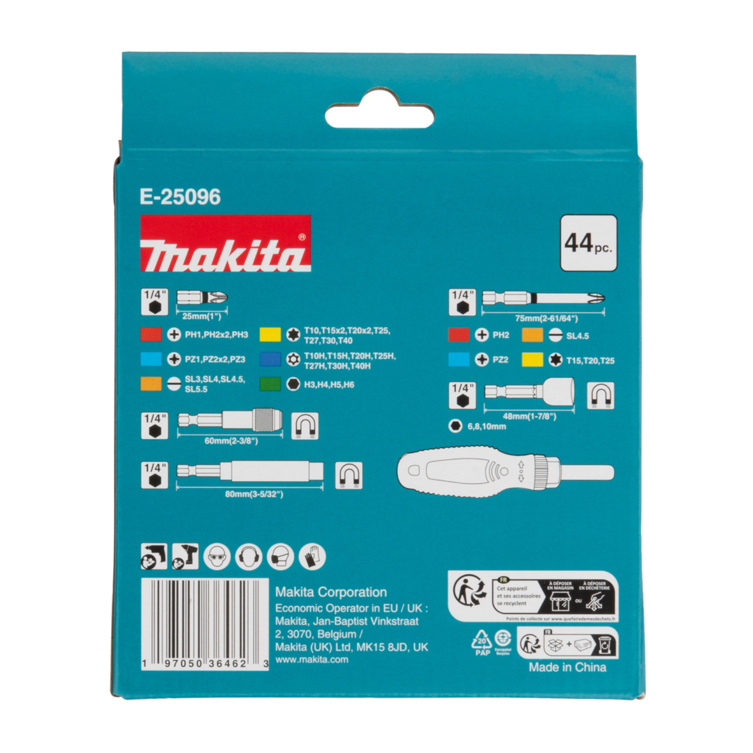 Makita Bit-und-Ratschen-Set 44-tlg. E-25096 – Bild 5